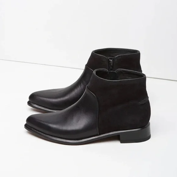 Rag & Bone Aston Asphalt Leather Suede Bootie - Picture 2 of 15